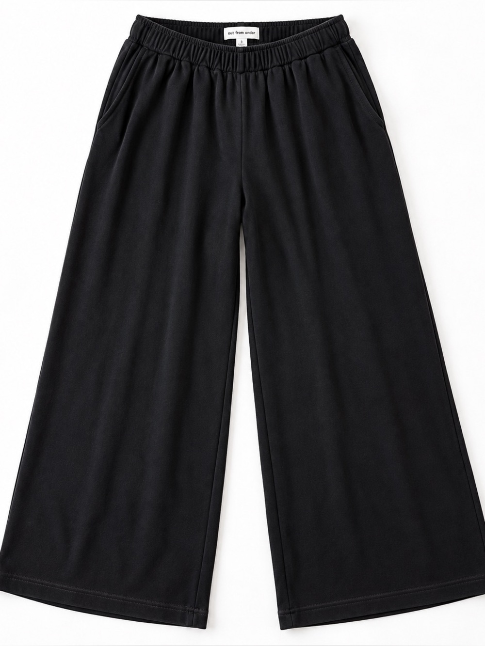 Out From Under by Urban Outfitters Black Wide Leg Pull-On Pants Medium Culottes